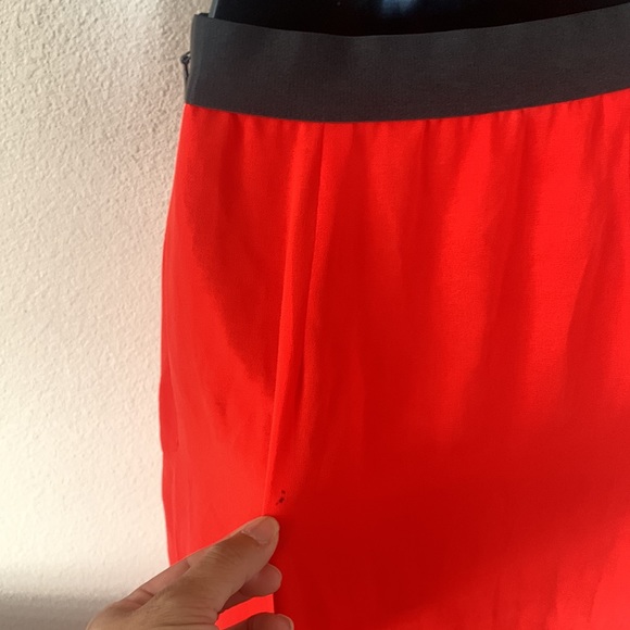 Bebe High Waisted Red Chiffon Side Slit Maxi Skirt - Picture 8 of 11